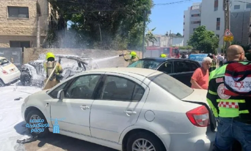 انفجار سيارة وسط إسرائيل يتسبب في إصابة خمسة أشخاص