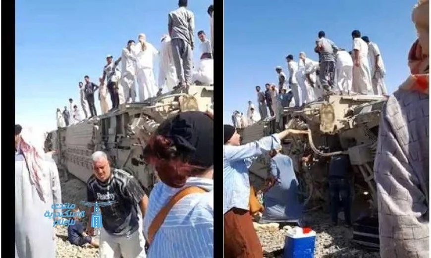 وفاة 3 وإصابة 54 في حادث قطار مروع بمحافظة مطروح حسب وزارة الصحة