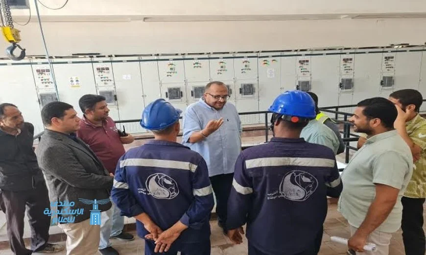 رئيس مياه سوهاج يزور محطات الشرب والصرف الصحي في جرجا للتفقد