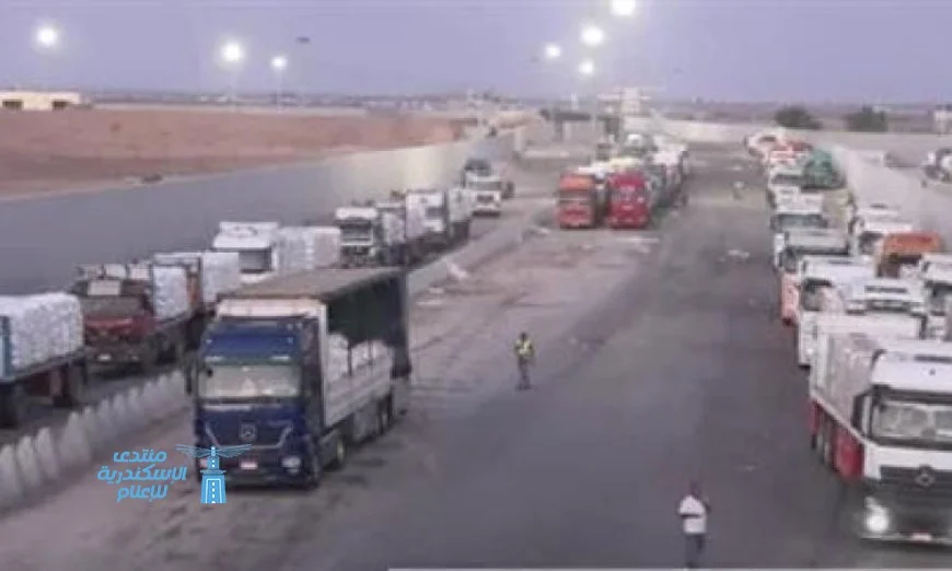 الهلال الأحمر يرسل قافلة زاد العزة السادسة والعشرين بوزن 3200 طن مساعدات إغاثية طارئة إلى غزة