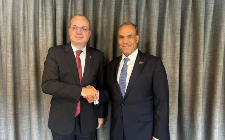 بحث سبل تعزيز العلاقات الثنائية بين وزير خارجية مصر ونظيره الألباني