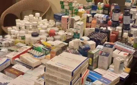 ضبط 5700 وحدة دواء غير معروف المصدر و411 أمبول مخدر في حملة تفتيش كبرى ببني سويف