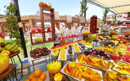 إقبال سياحي كبير على مهرجانات الفواكه في فنادق الغردقة