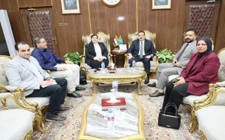 محافظ المنوفية ورئيس قطاع الرعاية الصحية يناقشان تحسين المنظومة الصحية في المحافظة