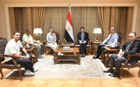 وزير الشباب والرياضة يجتمع مع رئيس اتحاد الإسكواش والبطل مصطفى عسل في لقاء مميز