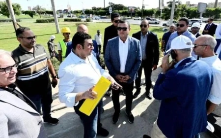 الشربيني يعاين تقدم تجديد نفق العبور وتطوير ميدان الحي الخامس