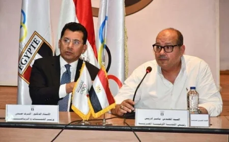 وزير الشباب والرياضة ورئيس اللجنة الأولمبية يناقشان مع رؤساء الاتحادات الاستعدادات للأولمبياد