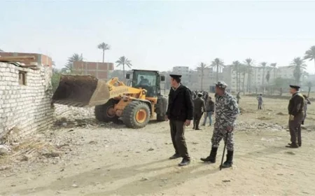 إزالة 329 تعديًا على الأراضي الزراعية وأملاك الدولة في بني سويف لتحقيق التنمية المستدامة