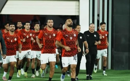 منتخب مصر يتفوق بثنائية صلاح ومرموش من ركلات الجزاء في الشوط الأول ضد إثيوبيا