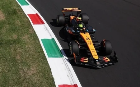 نوريس يحقق الأسرع في التجارب الحرة للسباق الكبير في إيطاليا