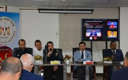 وزير الرياضة يعلن في مؤتمر اتحاد المصارعة عن التعاقد مع مدربين أجانب