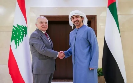 الإمارات ولبنان يناقشان التطورات الأخيرة في لبنان