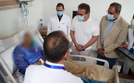 وزير الصحة عبدالغفار يقوم بجولة تفقدية في مستشفى نجع حمادي العام ومستشفى أبو تشت ومشروع مستشفى الرمد الجديد