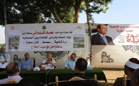 محافظ المنيا يؤكد: الفلاحون محور التنمية بخطوات فعّالة لزيادة الإنتاجية الزراعية