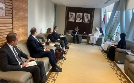 لقاء هام بين وزير الخارجية ووزير التجارة الخارجية في الإمارات العربية المتحدة