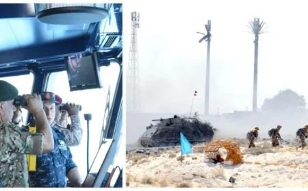 الفريق أحمد خليفة يشهد تنفيذ المرحلة النهائية للتدريب العسكري المشترك بين مصر والولايات المتحدة