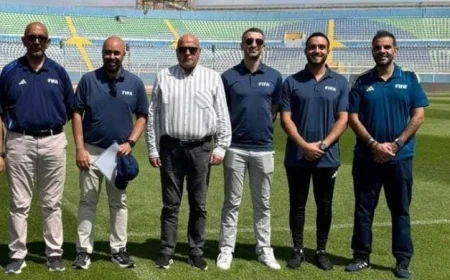لجنة فيفا تتفقد استاد الدفاع الجوي استعدادًا لمواجهة بيراميدز وأوكلاند سيتي المرتقبة