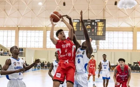 منتخب السلة يواجه أنجولا في تحدي قوي بربع نهائي الأفروباسكت للناشئين