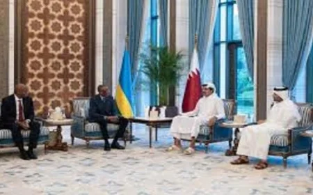 أمير قطر ورئيس رواندا يناقشان التطورات الإقليمية والدولية الحديثة
