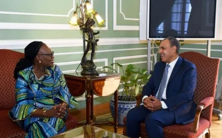 عبد العاطي ووزيرة العلاقات الدولية الناميبية يناقشان سبل تعزيز التعاون الثنائي