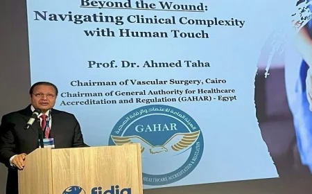 رئيس الرقابة الصحية يقدم التجربة المصرية في إدارة الجروح في مؤتمر إيطاليا
