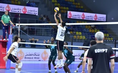 انتصار منتخب شباب الطائرة على زيمبابوي في بداية بطولة إفريقيا بالقاهرة