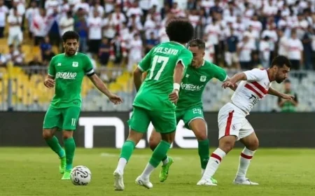 الزمالك يهزم المصري بثلاثية نظيفة ويتصدر دوري نايل بفارق مريح