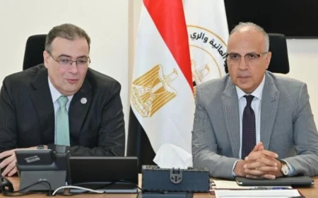 وزير الري يناقش تطوير المؤسسة مع رئيس التنظيم والإدارة في الوزارة