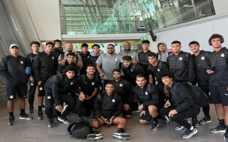 وصول بعثة شباب مصر إلى تشيلي بعد رحلة طيران استغرقت 26 ساعة استعدادًا لكأس العالم