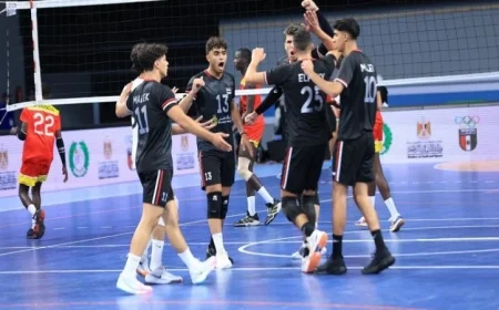 فوز مذهل لمصر على أوغندا في بطولة إفريقيا لشباب الكرة الطائرة