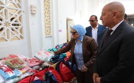 محافظ القاهرة يفتتح معرض خيري لمساندة الطلاب في مجمع الملك فهد الرسمي للغات