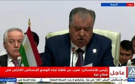 رئيس طاجيكستان يندد بانتهاك العدوان الإسرائيلي على قطر للقانون الدولي