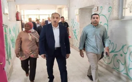 رئيس الغردقة ومدير التعليم بالبحر الأحمر يقومان بجولة تفقدية لمدارس الغردقة