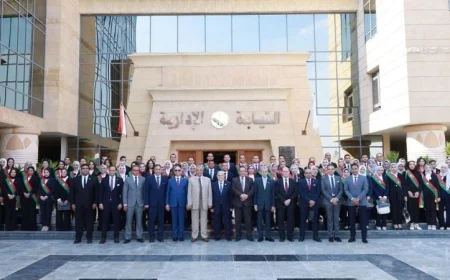 لقاء رئيس النيابة الإدارية بالمعاونين الجدد مع توجيههم لتحقيق النزاهة