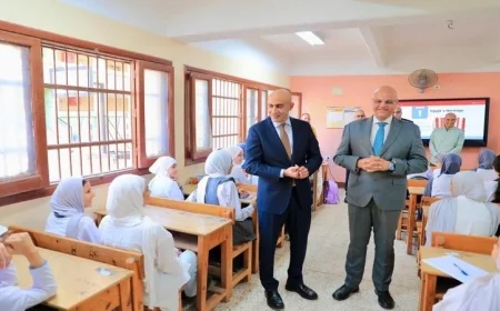 وزير التربية والتعليم ومحافظ القليوبية يتفقدان تقدم العملية التعليمية في بنها