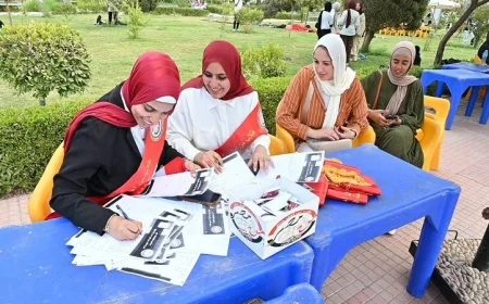 استقبال حماسي للطلاب الجدد والقدامى في جامعة الفيوم