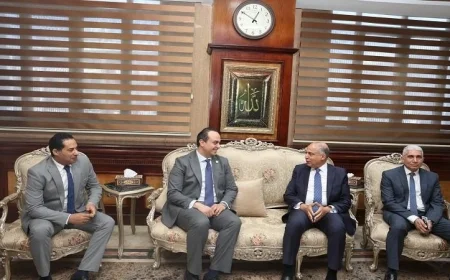 محافظ المنيا يناقش مستقبل الرعاية الصحية مع رئيس الهيئة الصحية