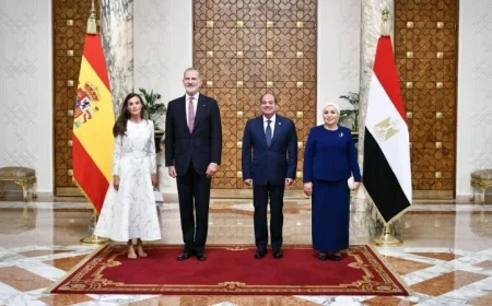 الملك والملكة الإسبانيان يبديان شكرهما العميق لاستقبال مصر الحار