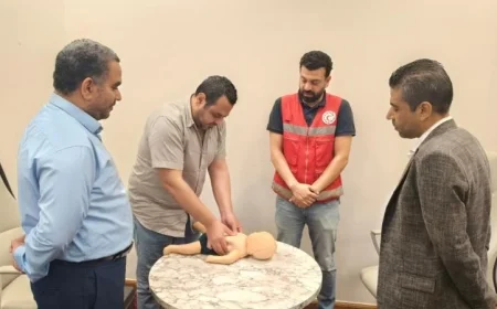 إنجاز المرحلة السادسة لتدريب العاملين على أجهزة إزالة الرجفان القلبي من قبل وزارة الصحة