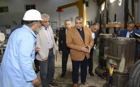وزير الدولة للإنتاج الحربي يتفقد أحدث مراحل تصنيع الطلمبات الغاطسة في شركة قها