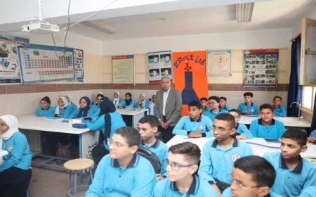 محافظ المنيا يراقب سير العملية التعليمية بمدارس بني مزار لضمان الاستقرار والأداء المثالي