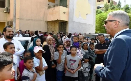 تفقد محافظ أسوان لمدرسة محمد الدمرداش لمتابعة تقدم العملية التعليمية