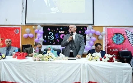جامعة الفيوم تستقبل الطلاب الجدد بحفل مميز في كلية العلوم