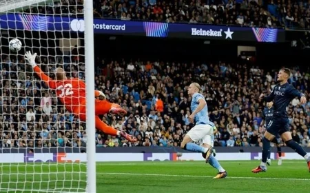 مانشستر سيتي يهزم نابولي بثنائية دون رد في دوري أبطال أوروبا