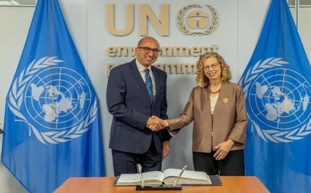 لقاء مثمر بين سفير مصر والمديرة التنفيذية لبرنامج البيئة الأممي في نيروبي