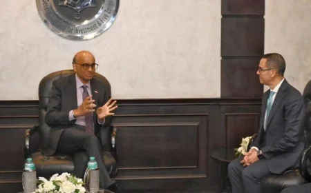 وزير الاستثمار يبحث فرص التعاون الاستراتيجي مع رئيس سنغافورة