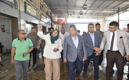 محافظ بورسعيد يشرف على تحسين وتحديث نظام الصرف الصحي في حي العرب