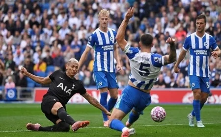 توتنهام ينتزع تعادلاً مثيراً 2-2 أمام برايتون في الدوري الإنجليزي