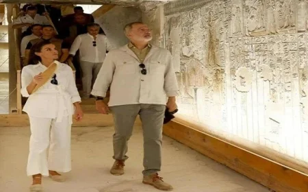 الملك والملكة الإسبان يضيئون متحف الأقصر بزيارتهم