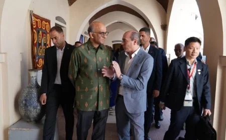 الرئيس السنغافوري يطلق زيارته لمصر بجولة في مركز الحرف التاريخي بالفسطاط